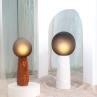 KOKESHI MEDIUM Gris acétate et blanc Lampe de sol Verre/Céramique H112cm