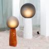 KOKESHI MEDIUM Gris acétate et blanc Lampe de sol Verre/Céramique H112cm