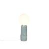 KOKESHI SMALL Blanc acétate et gris Lampe de sol Verre/Céramique H75cm