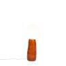 KOKESHI SMALL Blanc acétate et terracotta Lampe de sol Verre/Céramique H75cm