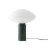 MIST Blanc mat / Vert Guatemala Lampe à poser Verre opalin H41cm