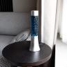 LAVA MINI Bleu Lampe lave Métal/Verre H33cm