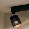 MOD DUO Noir Spot perforé 2 lumières LED dimmable Métal L39cm