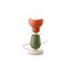 C2604 Vert/Orange Lampe à poser Céramique H29.5cm