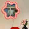 SUPERCURVE TINY FLOWER Rose Miroir lumineux LED Fleur H77.5cm
