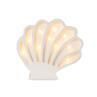 SEASHELL blanc perle Lampe à poser LED Coquillage H16cm