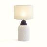 BILBO Ciment Lampe de sol Céramique/Lin variateur intégré H105cm