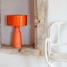 TANDEM orange brillant Lampe à poser Céramique H45cm