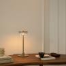 BLOSSI SMALL doré transparent Lampe à poser LED Métal/Verre avec variateur H31cm