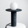 HALO marbre noir Lampe à poser Jesmonite H35cm