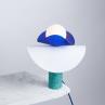 SWAP-IT Vert d'eau Lampe à poser Jesmonite/Plexiglas H45cm