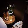 FLEUR Burgundy Lampe à poser / Vase LED sans fil H24cm