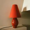 CONICAL Rouge Foncé Lampe à poser Verre H47cm