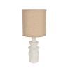 OLYMPE Blanc Lampe à poser Céramique/Lin H47cm