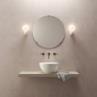 LYRA SINGLE blanc brillant Applique murale Salle de bain Céramique H17cm