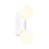 LYRA TWIN blanc brillant Applique murale 2 lumières Salle de bain Céramique H33cm