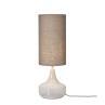 REYKJAVIK M Lin foncé Lampe à poser Fer/Textile H75cm