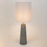 COSINESS gris Lampe de sol Céramique/Tissu Bouclette H101cm