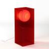 LOP BIG RECTANGLE Rouge Lampe à poser LED Acrylique H60cm