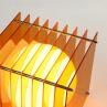 LOP BIG SQUARE Orange Lampe à poser LED Acrylique H24cm
