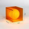 LOP BIG SQUARE Orange Lampe à poser LED Acrylique H24cm