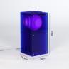 LOP SMALL RECTANGLE Bleu Lampe à poser LED Acrylique H38cm