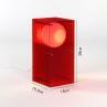 LOP SMALL RECTANGLE Rouge Lampe à poser LED Acrylique H38cm