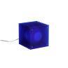 LOP SMALL SQUARE Bleu Lampe à poser LED Acrylique H18cm