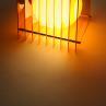 LOP SMALL SQUARE Orange Lampe à poser LED Acrylique H18cm