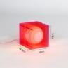 LOP SMALL SQUARE Rose Lampe à poser LED Acrylique H18cm