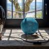 APAPA Bleu paon Suspension nomade globe tissé Ø17cm