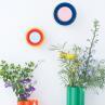 MINA Vert/Jaune pastel/Orange/Bleu ciel Applique murale matériaux recyclés Ø17cm