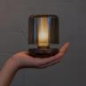 FIREFLY Bronze / Verre fumé Lampe à poser d'extérieur sans fil Aluminium/Polycarbonate variateur intégré H11.8cm