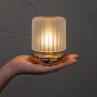 FIREFLY Or / Verre dépoli Lampe à poser d'extérieur sans fil Aluminium/Polycarbonate variateur intégré H11.8cm