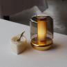 FIREFLY Or / Verre fumé Lampe à poser d'extérieur sans fil Aluminium/Polycarbonate variateur intégré H11.8cm