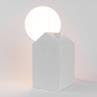 DREAM LIKE Blanc Lampe à poser Béton/Verre variateur intégré H24.6cm