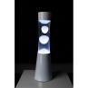 TOWER Blanc Lampe lave LED RGB Métal/Verre H30cm