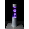 TOWER Blanc Lampe lave LED RGB Métal/Verre H30cm