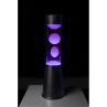 TOWER Noir Lampe lave LED RGB Métal/Verre H30cm