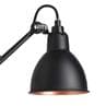 Lampe Gras N°304 noir intérieur cuivre Applique avec prise et interrupteur Noir L15cm