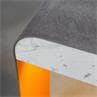 EAU DE LUMIERE marbre de carrare Lampe à poser LED Gris/Orange H66cm