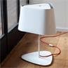 GRAND NUAGE blanc câble rouge Lampe H62cm