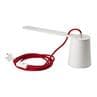 LIGHTBOOK blanc câble rouge Lampe de bibliothèque L34cm