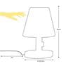 EDISON THE MEDIUM Blanc Lampe à poser LED d'exterieur H52cm