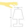 TRANSLOETJE gris Lampe à poser LED rechargeable H25cm
