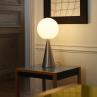 BILIA nickel Lampe de table avec variateur Verre/Métal H43cm