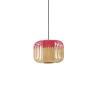BAMBOO XS Rouge Suspension Bambou Ø27cm H20cm