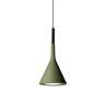 APLOMB Vert Olive Suspension Ciment ampoule LED Ø16,5cm