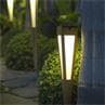 TINKA TECKA teck naturel Torche d'extérieur LED à poser rechargeable & solaire Bois/Ardoise H52cm