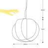 CARAMBOLA ivoire Suspension LED Bois/Polycarbonate Ø40cm